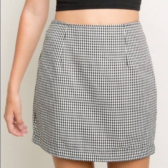 gingham plaid skirt